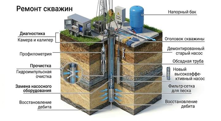 Ремонт скважин в Боготоле